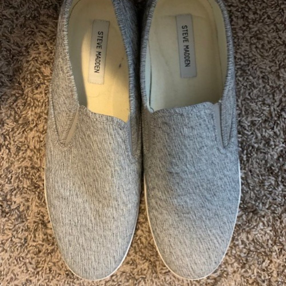 Steve Madden Gray Slip Ons Size 11
